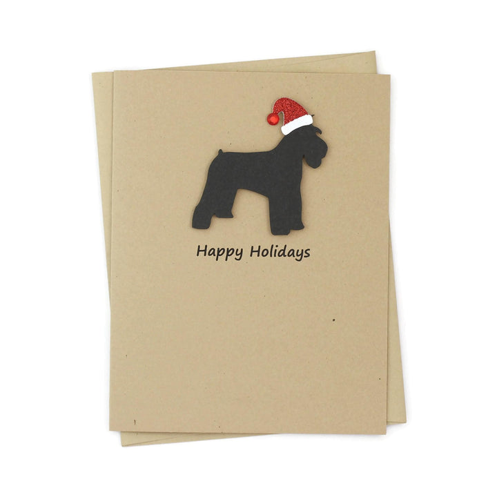 Schnauzer Christmas Cards | Handmade Dog Holiday Card Set Miniature Schnauzer