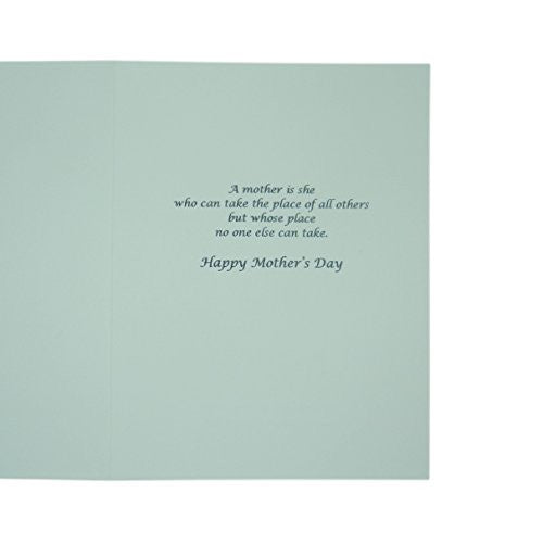Purple Flower Mother's Day Card - Handmade Mother's Day Greeting Card - Black Texture with Pink - Embellish by Jackie