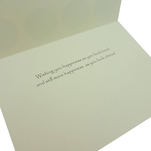 Handmade Wedding Anniversary Greeting Card with kraft Circles and Colorful Butterflies Gem - Embellish by Jackie