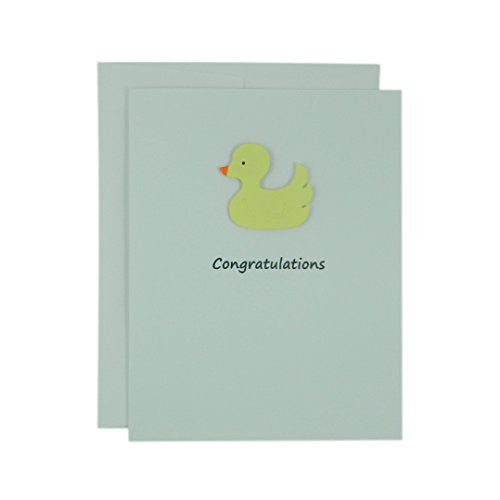 Ducky New Baby Congratulations Greeting Cards A2 Variety of Colors Card stock embellishment - Embellish by Jackie