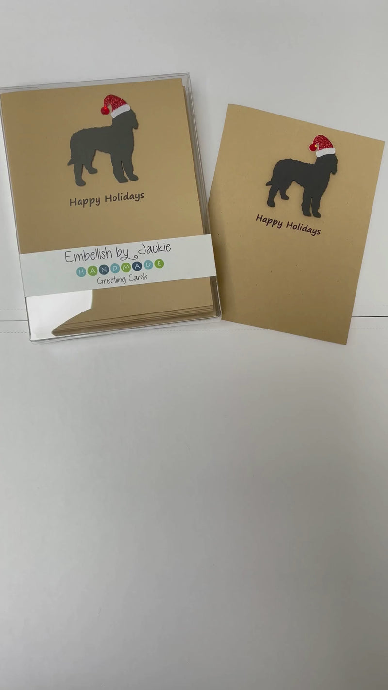 Doodle Christmas Card | Single or Pack of 10 | 25 Dog Colors | Choose Phrases | Goldendoodle Labradoodle Bernedoodle