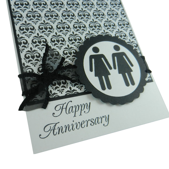 Damask Anniversary Card Gay Anniversary Card Lesbian Anniversary Card same Sex Card Gay Gift - Embellish by Jackie