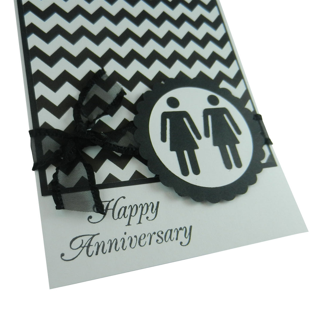 Chevron Anniversary Card Anniversary Card Lesbian Anniversary Card same Sex Card Gay Gift - Embellish by Jackie