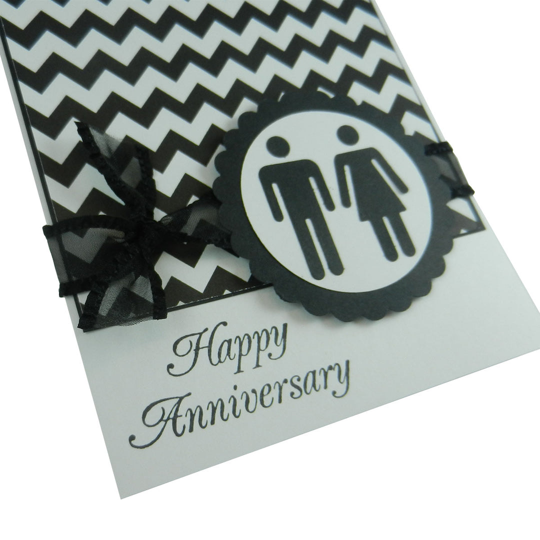 Chevron Anniversary Card Anniversary Card Male and Female - Embellish by Jackie