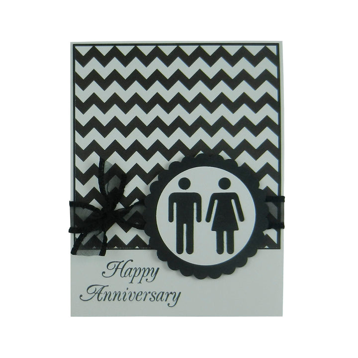 Chevron Anniversary Card Anniversary Card Male and Female - Embellish by Jackie