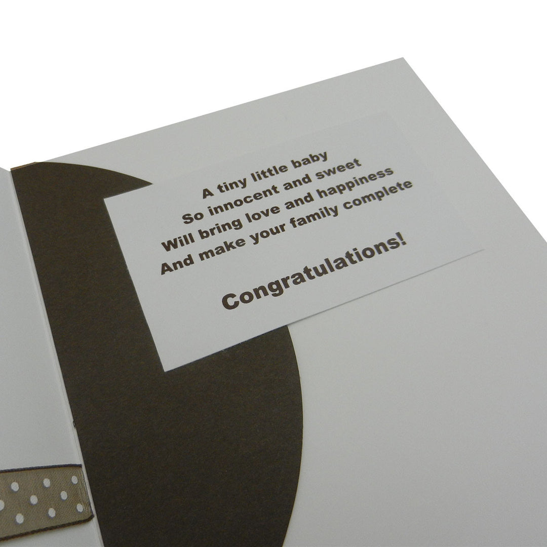 Handmade Baby Congratulations Greeting Card Sweet Baby Polka dot with pink diaper pin for baby girl - Embellish by Jackie