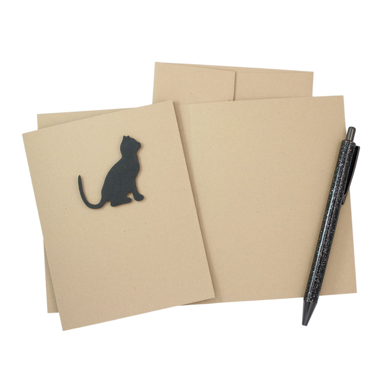 Cat Blank Card | Handmade Cat Greeting Card | Single Card or 10 Pack | 25 Cat Colors Available