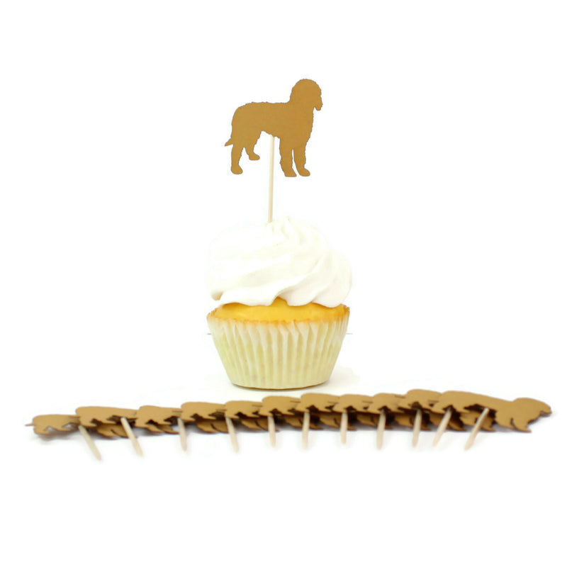 Doodle Cupcake Toppers Set of 12 | Labradoodle Party Decorations | Dog Birthday Decor | Goldendoodle Bernedoodle