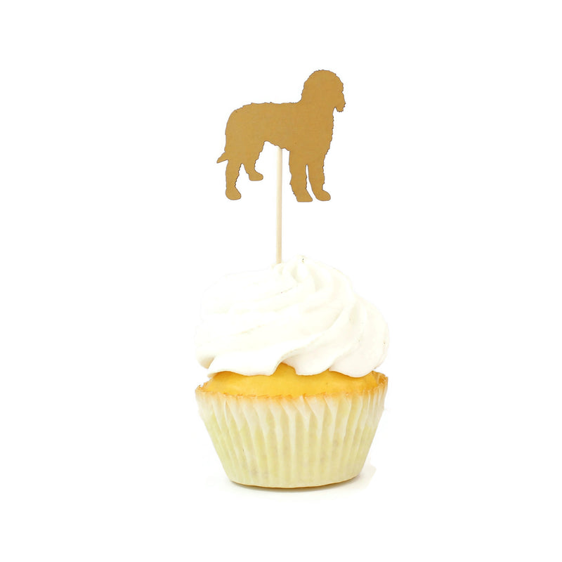 Doodle Cupcake Toppers Set of 12 | Labradoodle Party Decorations | Dog Birthday Decor | Goldendoodle Bernedoodle