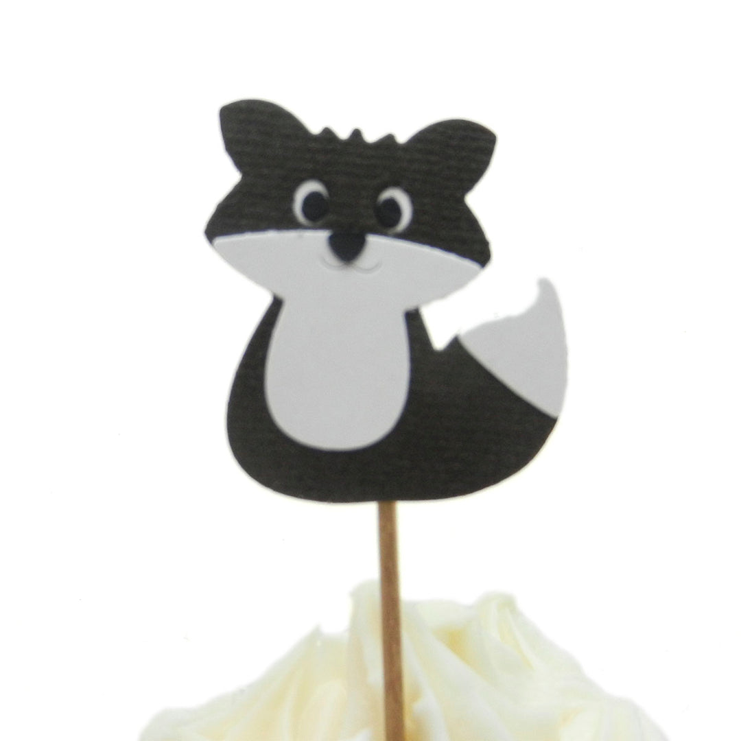 Fox Cupcake Toppers Set of 12 Fox Birthday Decorations Cupcake Topper Birthday Party Cake Topper Fox Party Fox Theme Party Fox Decor - Embellish by Jackie