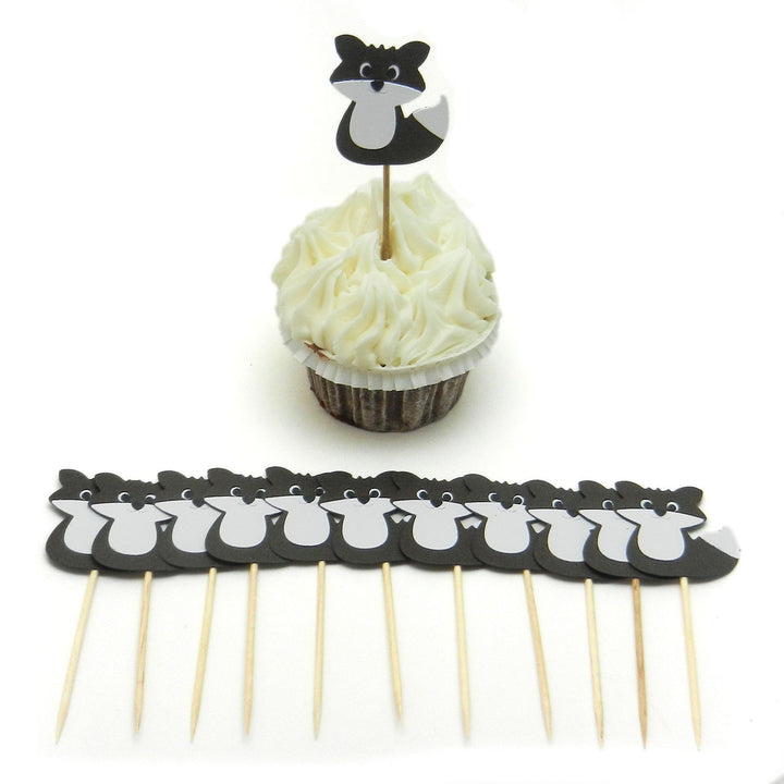Fox Cupcake Toppers Set of 12 Fox Birthday Decorations Cupcake Topper Birthday Party Cake Topper Fox Party Fox Theme Party Fox Decor - Embellish by Jackie