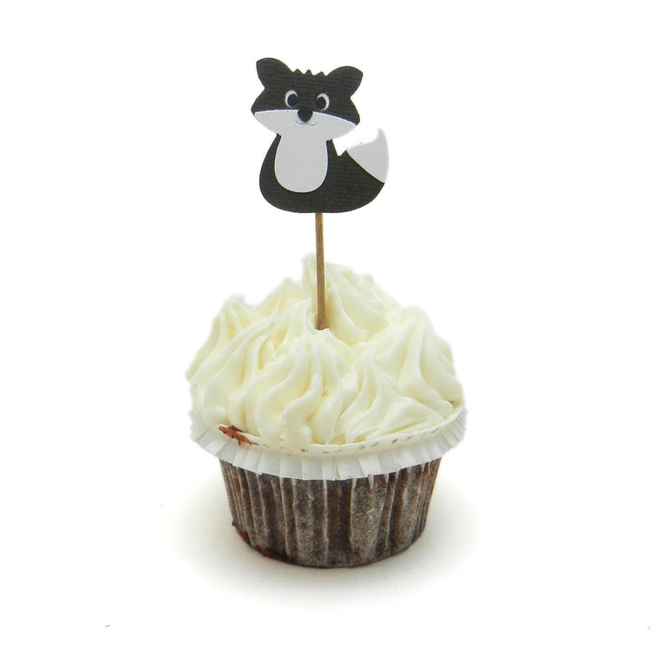 Fox Cupcake Toppers Set of 12 Fox Birthday Decorations Cupcake Topper Birthday Party Cake Topper Fox Party Fox Theme Party Fox Decor - Embellish by Jackie