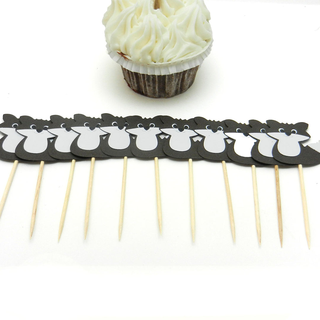 Fox Cupcake Toppers Set of 12 Fox Birthday Decorations Cupcake Topper Birthday Party Cake Topper Fox Party Fox Theme Party Fox Decor - Embellish by Jackie