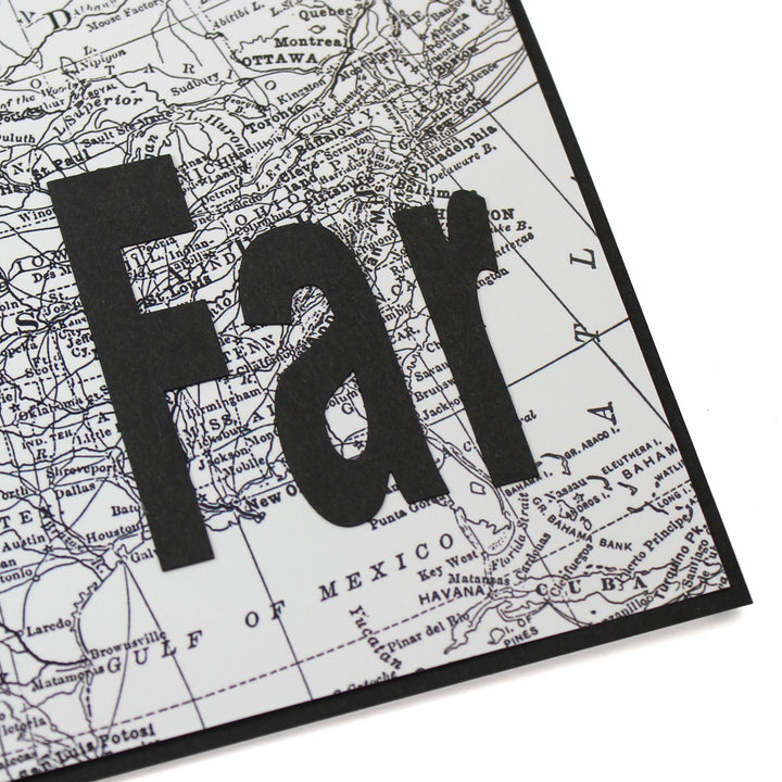 US Map Graduation Card | Handmade Go Far Congratulations Greeting Card | 5X7 Overstock