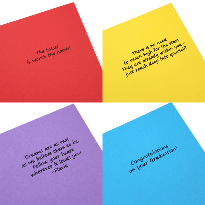 Graduation Card Single | Handmade Grad Cap or Diploma Notecards | 9 colors to choose from | Discontinued