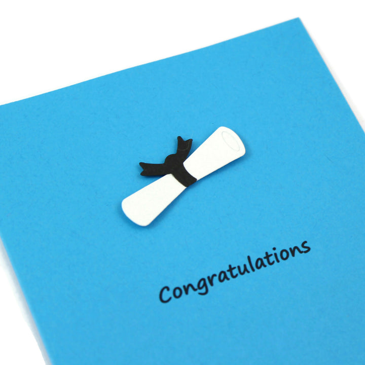Graduation Card Single | Handmade Grad Cap or Diploma Notecards | 9 colors to choose from | Discontinued
