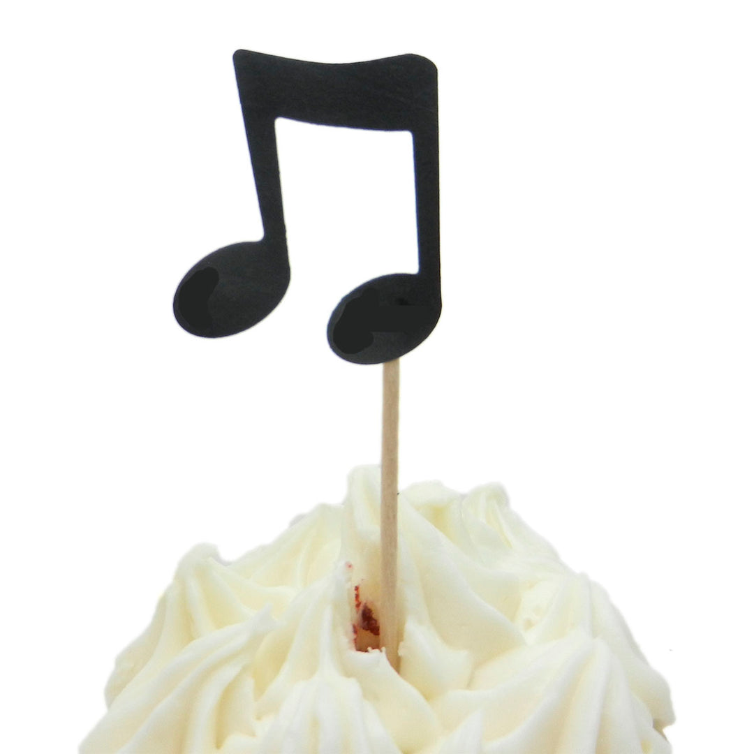 Music Note Cupcake Topper Set of 12 | Birthday Party Cake Topper | Music theme decorations - Embellish by Jackie