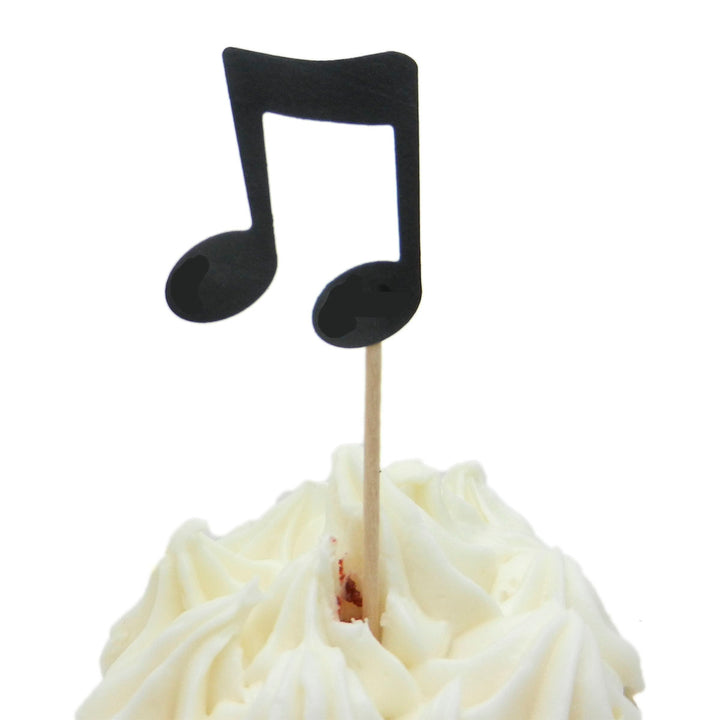 Music Note Cupcake Topper Set of 12 | Birthday Party Cake Topper | Music theme decorations - Embellish by Jackie