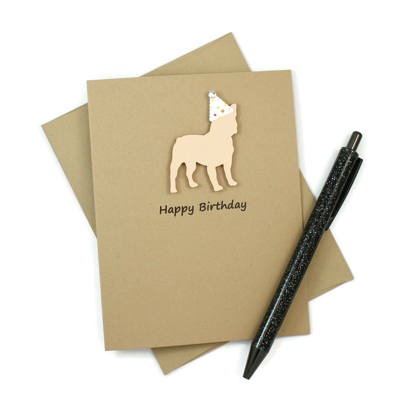 French Bulldog Birthday Cards | Handmade Frenchie Birthday Greeting Card | Single Card or 10 Pack