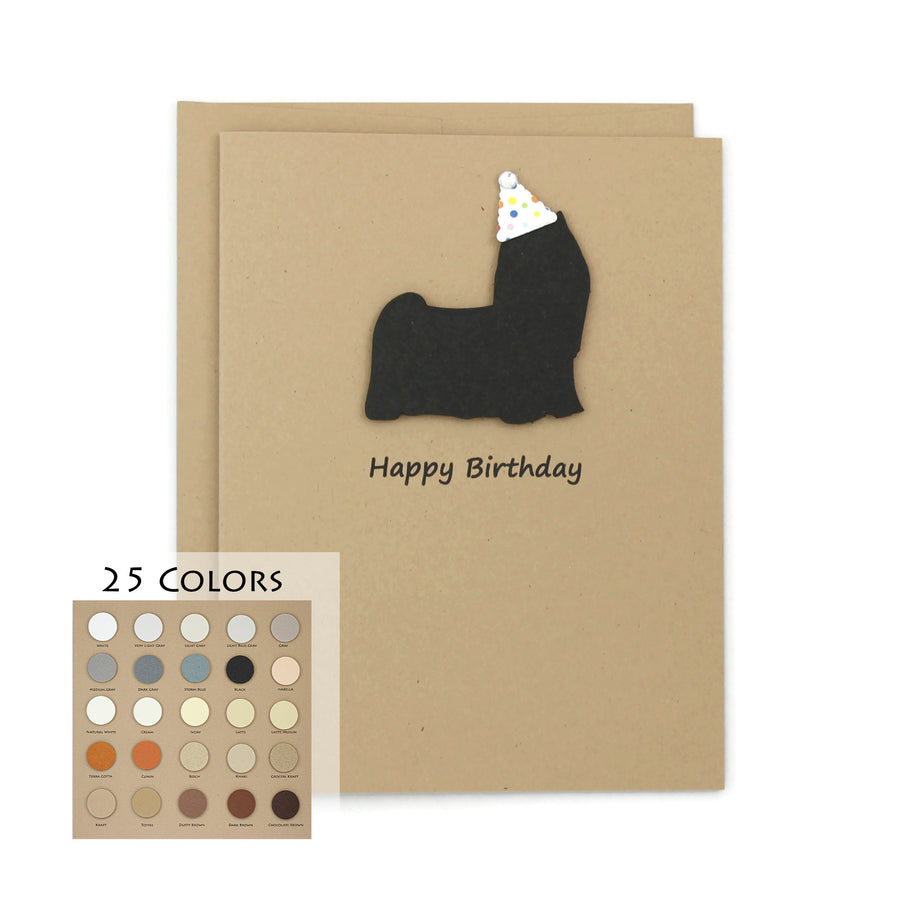 Yorkshire Terrier long haired Birthday Card