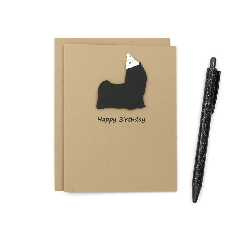 Yorkshire Terrier long haired Birthday Card