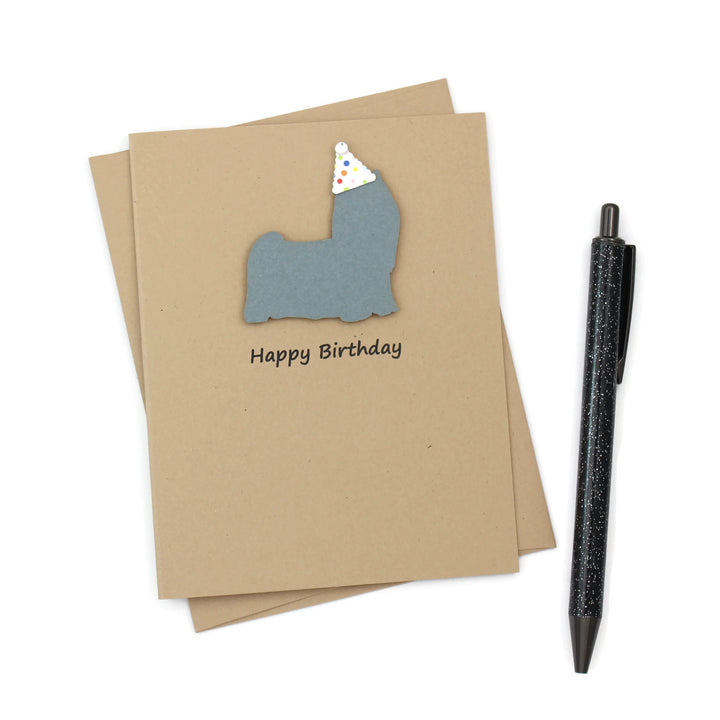 Yorkshire Terrier long haired Birthday Card