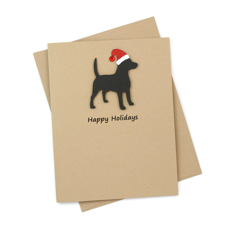 Beagle Christmas Card | Single or Pack of 10 | 25 Dog Colors | Choose Phrases