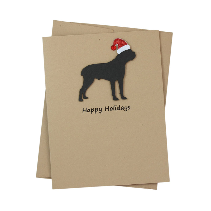 Cane Corso Christmas Card | Single or Pack of 10 | 25 Dog Colors | Choose Phrases | Santa Hat