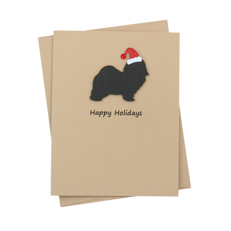 Havanese Christmas Card | Single or Pack of 10 | 25 Dog Colors | Choose Phrases | Santa Hat