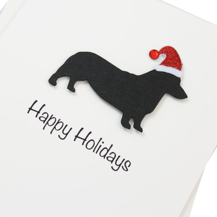 Pembroke Welsh Corgi Christmas Card White | Single or Pack of 10 | 25 Dog Colors | Choose Phrases | Pet Holiday Cards | Santa Hat