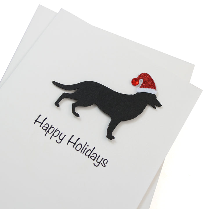 German Shepherd Christmas Card White | Single or Pack of 10 | 25 Dog Colors | Choose Phrases