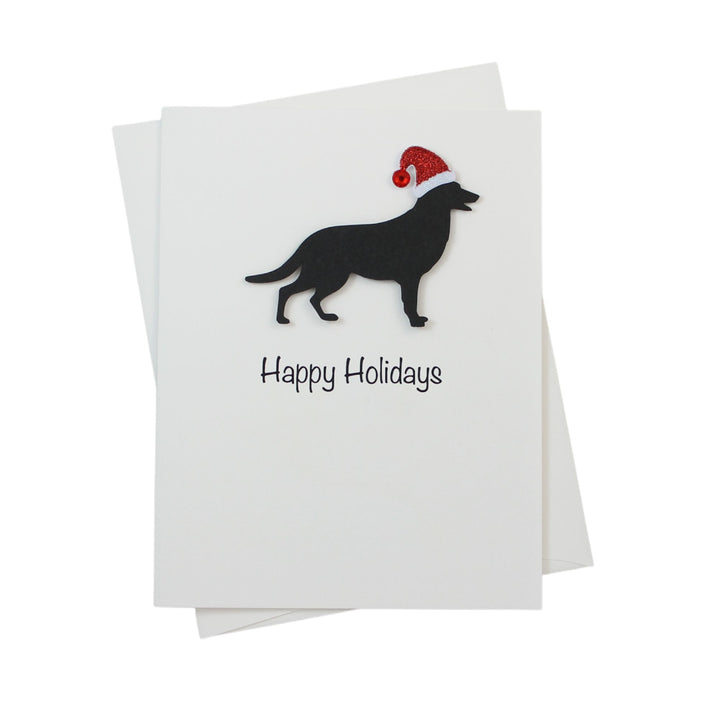 German Shepherd Christmas Card White | Single or Pack of 10 | 25 Dog Colors | Choose Phrases