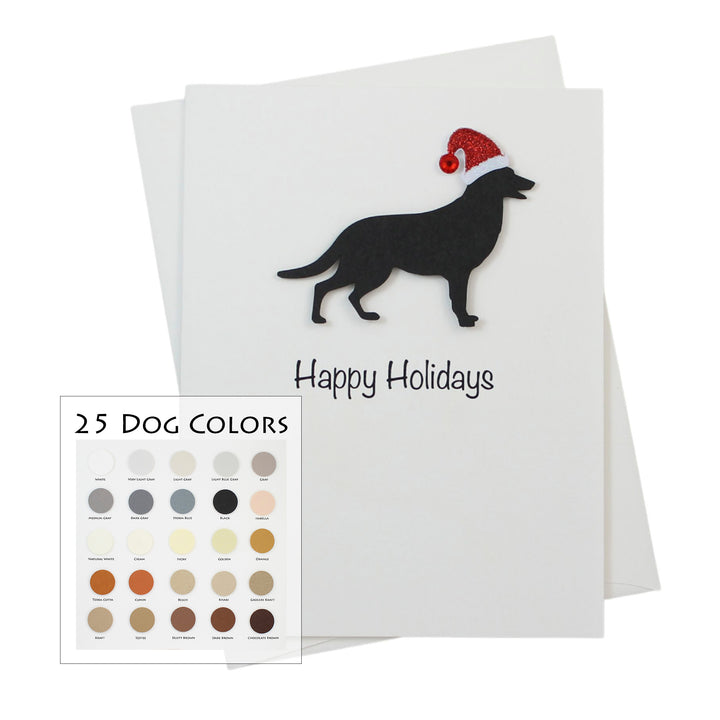 German Shepherd Christmas Card White | Single or Pack of 10 | 25 Dog Colors | Choose Phrases