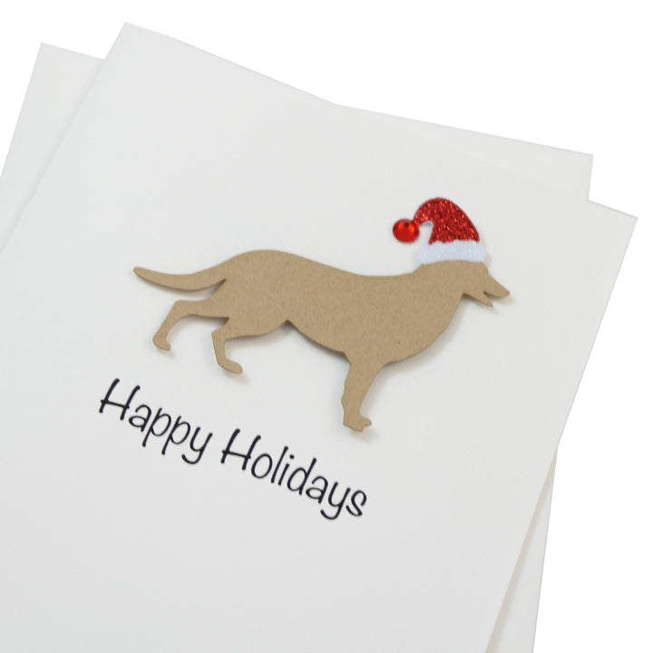 German Shepherd Christmas Card White | Single or Pack of 10 | 25 Dog Colors | Choose Phrases