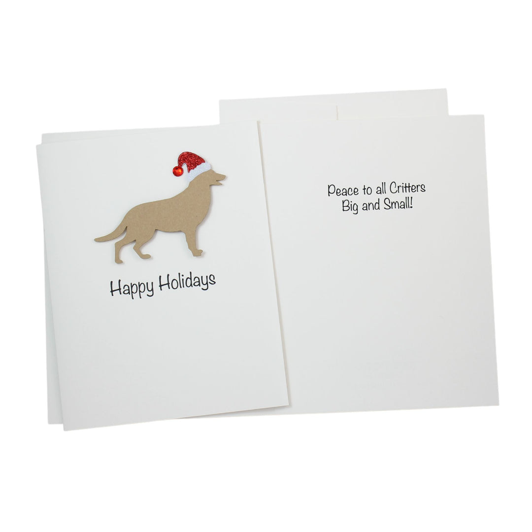 German Shepherd Christmas Card White | Single or Pack of 10 | 25 Dog Colors | Choose Phrases