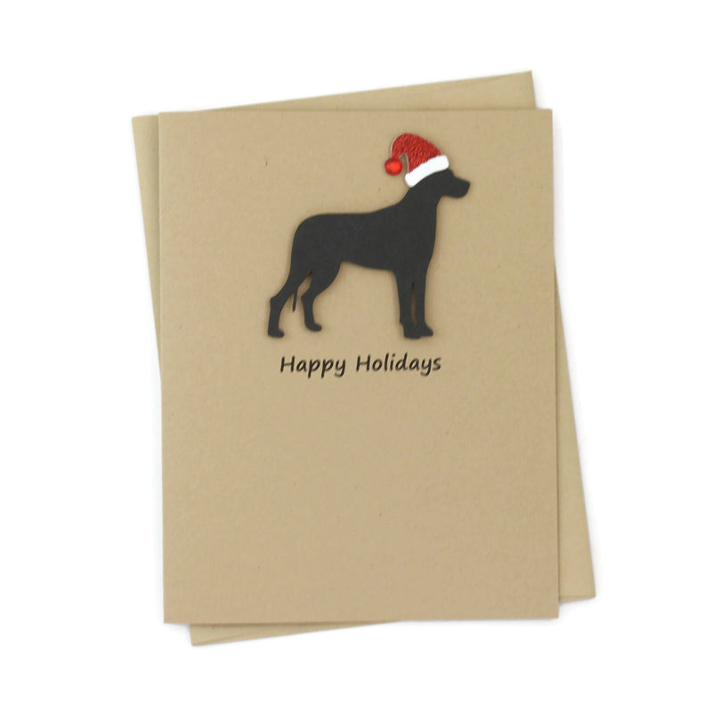 Bernese Mountain Dog Christmas Card | Single or Pack of 10 | 25 Dog Colors | Choose Phrases | Santa Hat