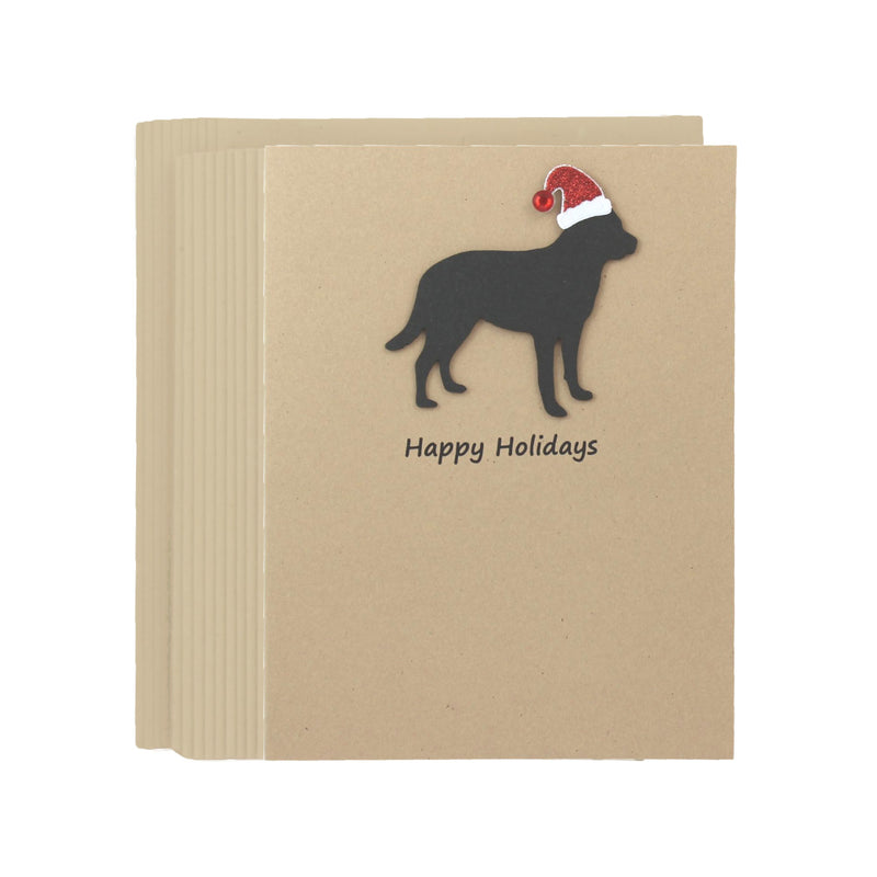 Mastiff Mastador Christmas Card | Single or Pack of 10 | 25 Dog Colors | Choose Phrases | Santa Hat