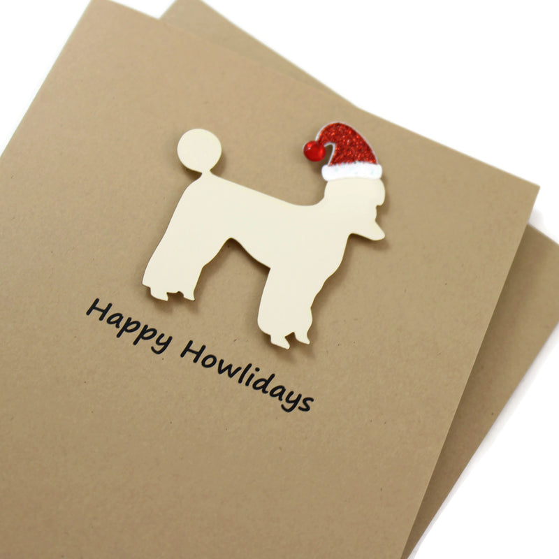 Poodle Christmas Card