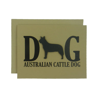 Australian Cattle Dog Greeting Card Black Dog Card Single or 10 Pack of Card Set of Card Kraft Card - Embellish by Jackie
