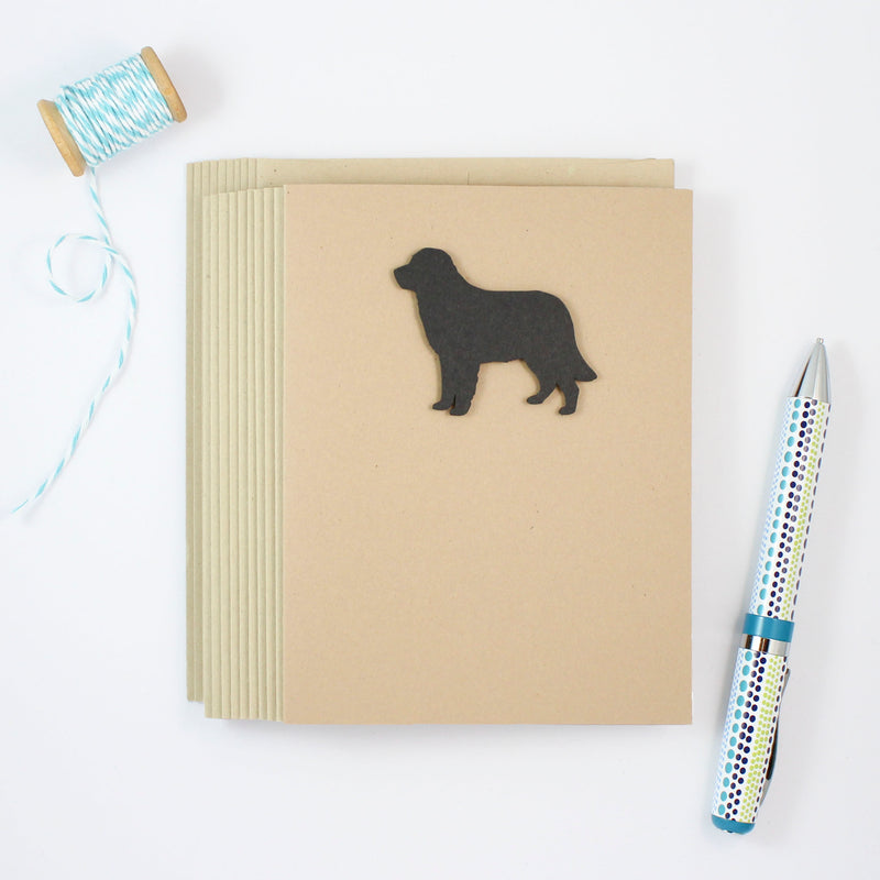 Golden Retriever Blank Cards | Handmade Black Dog Kraft Notecards | Single or 10 Pack | Dog Lover - Embellish by Jackie