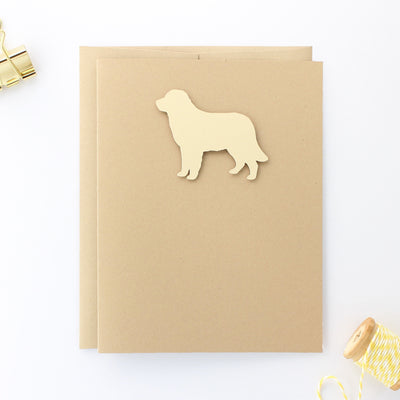 Golden Retriever Blank Dog Greeting Cards | Handmade Yellow Dog Notecard | Single or 10 Pack - Embellish by Jackie