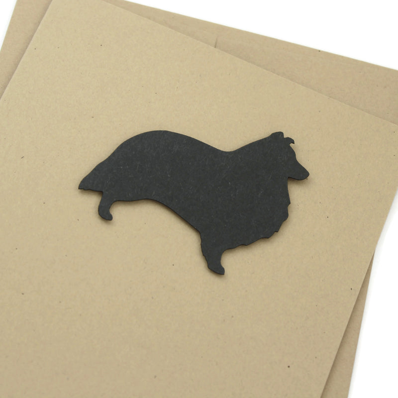 Shetland Sheepdog Blank Card | 25 Sheltie Dog Colors Available | Blank Inside | Single Card or 10 Pack - Embellish by Jackie - Handmade Greeting Cards
