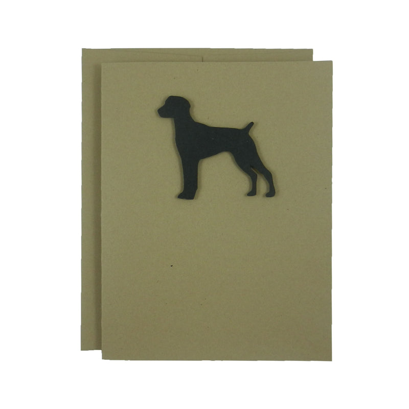 German Shorthaired Pointer Blank Notecards | Dog Greeting Card | Single Card - 10 Pack | Kraft Brown - Embellish by Jackie