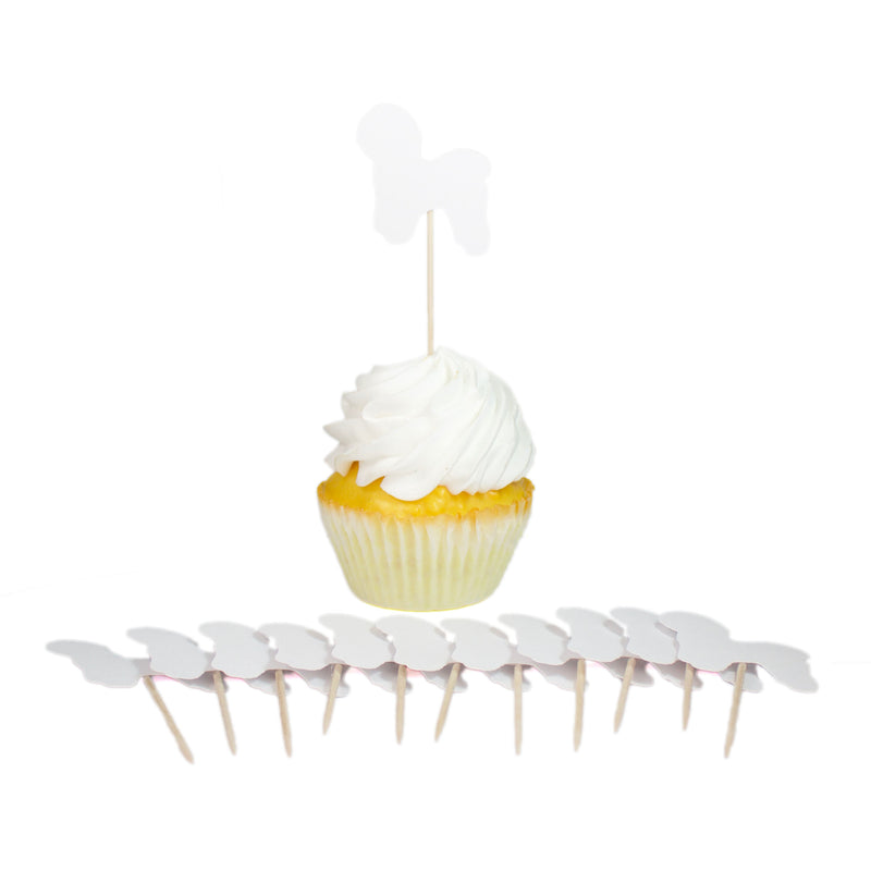 Bichon Frise Cupcake Topper Set of 12 | White Dog Birthday Party Decor | Cake Topper | Bichon Lover