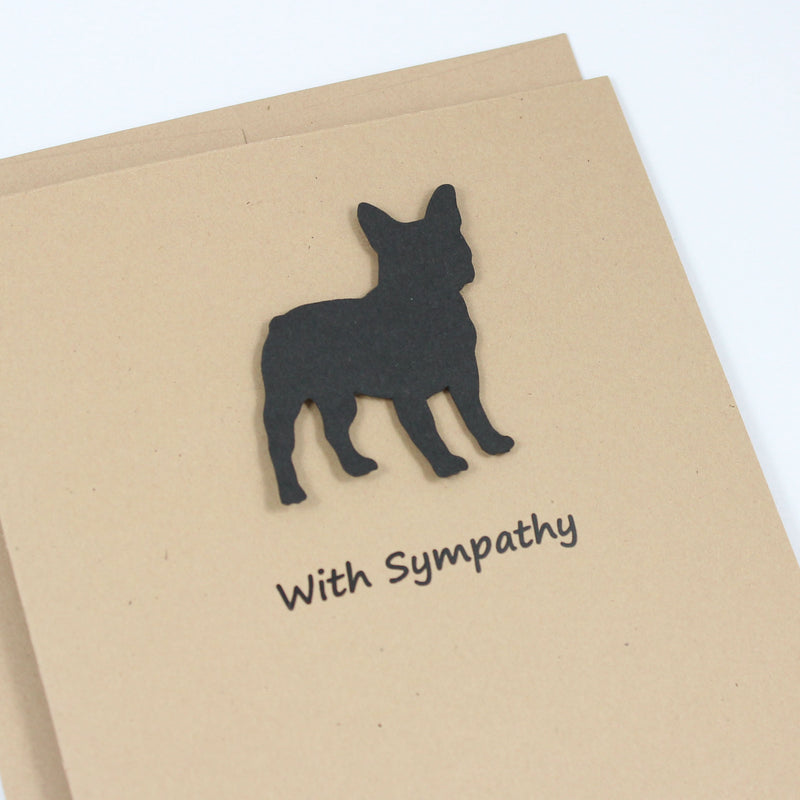 French Bulldog Sympathy Card 10 Pack or Single Card Frenchie Greeting Cards Dog Sympathy Cards - Embellish by Jackie