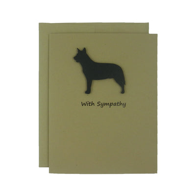 Australian Cattle Dog Sympathy Card 10 Pack or Single Card Dog Greeting Cards Dog Sympathy Cards - Embellish by Jackie