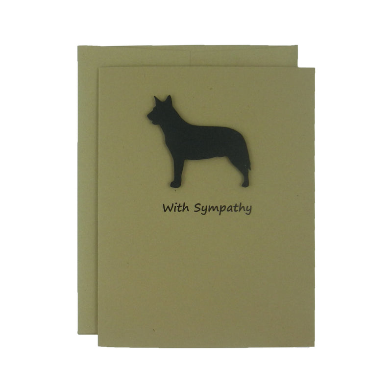 Australian Cattle Dog Sympathy Card 10 Pack or Single Card Dog Greeting Cards Dog Sympathy Cards - Embellish by Jackie