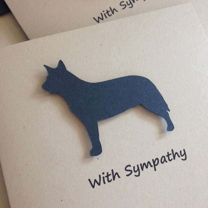 Australian Cattle Dog Sympathy Card 10 Pack or Single Card Dog Greeting Cards Dog Sympathy Cards - Embellish by Jackie
