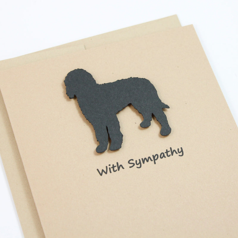 Bernedoodle Sympathy Card | 10 Pack - Single Card | Black Labradoodle Greeting Cards | Choose Inside