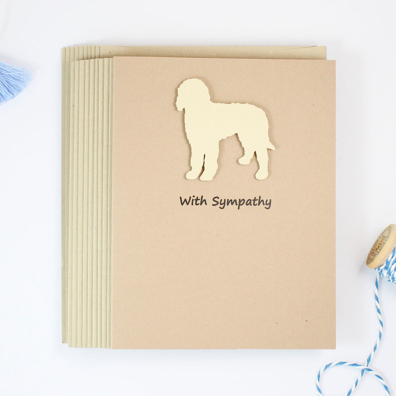 Goldendoodle Sympathy Card | 10 Pack or Single Card | Labradoodle Greeting Cards | Choose Inside